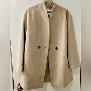Wool Blend Beige Coat